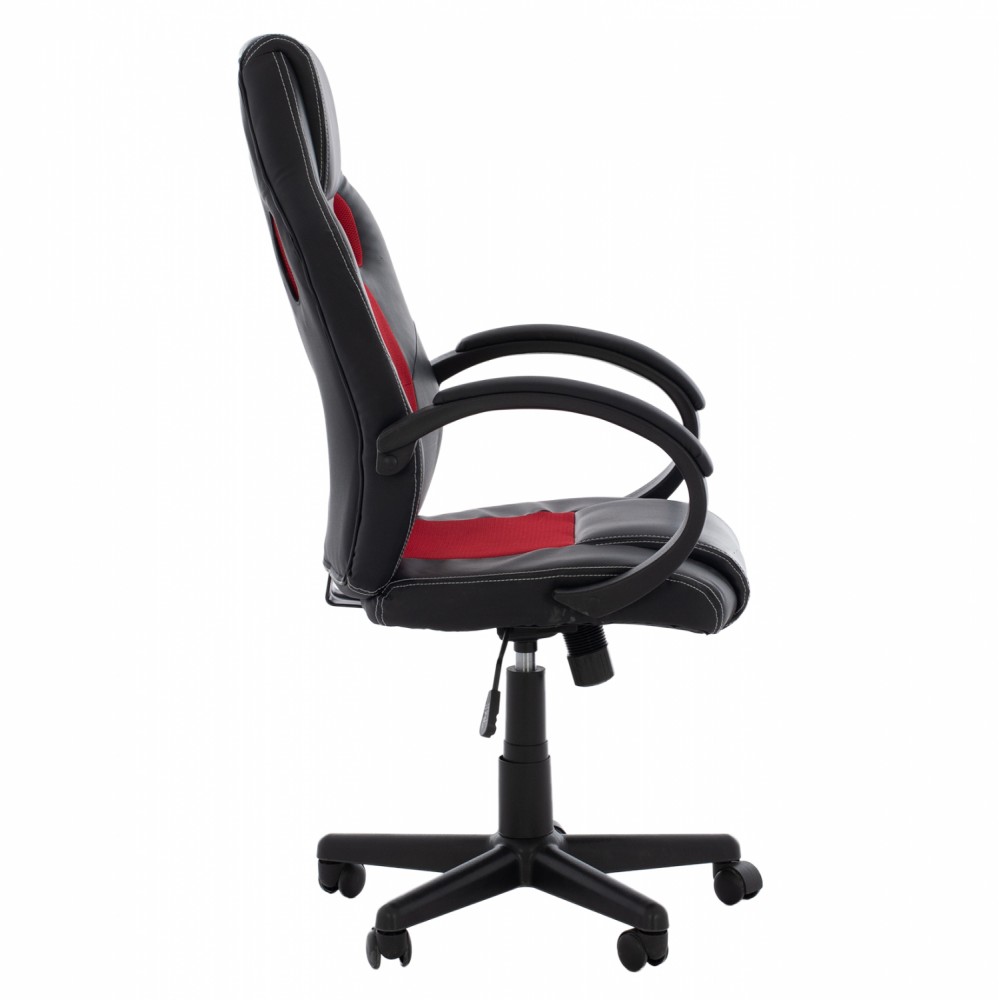ΚΑΡΕΚΛΑ ΓΡΑΦΕΙΟΥ GAMING BUCKET HM1041.01 ΜΑΥΡΟPU+ΚΟΚΚΙΝΟ MESH 60x62x117 εκ.