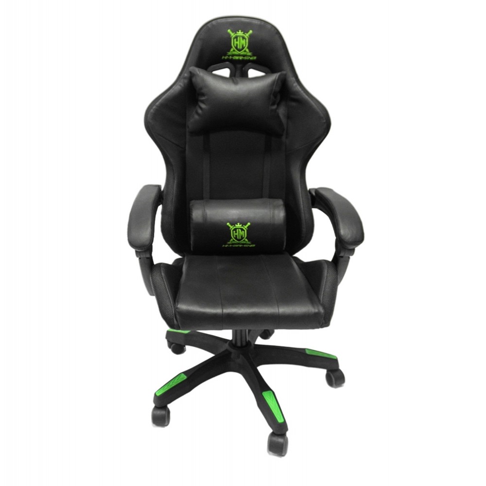 ΠΟΛΥΘΡΟΝΑ GAMING DARREN HM1203.03 ΜΑΥΡΟ-ΠΡΑΣΙΝΟ PVC & NYLON 58.5x100x120Υεκ.