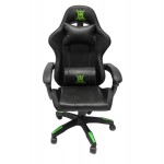 ΠΟΛΥΘΡΟΝΑ GAMING DARREN HM1203.03 ΜΑΥΡΟ-ΠΡΑΣΙΝΟ PVC & NYLON 58.5x100x120Υεκ.