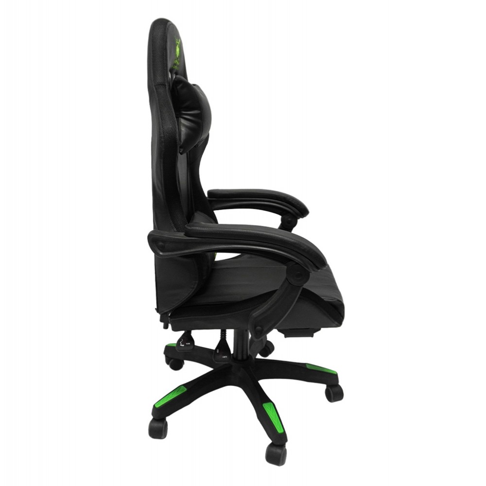 ΠΟΛΥΘΡΟΝΑ GAMING DARREN HM1203.03 ΜΑΥΡΟ-ΠΡΑΣΙΝΟ PVC & NYLON 58.5x100x120Υεκ.