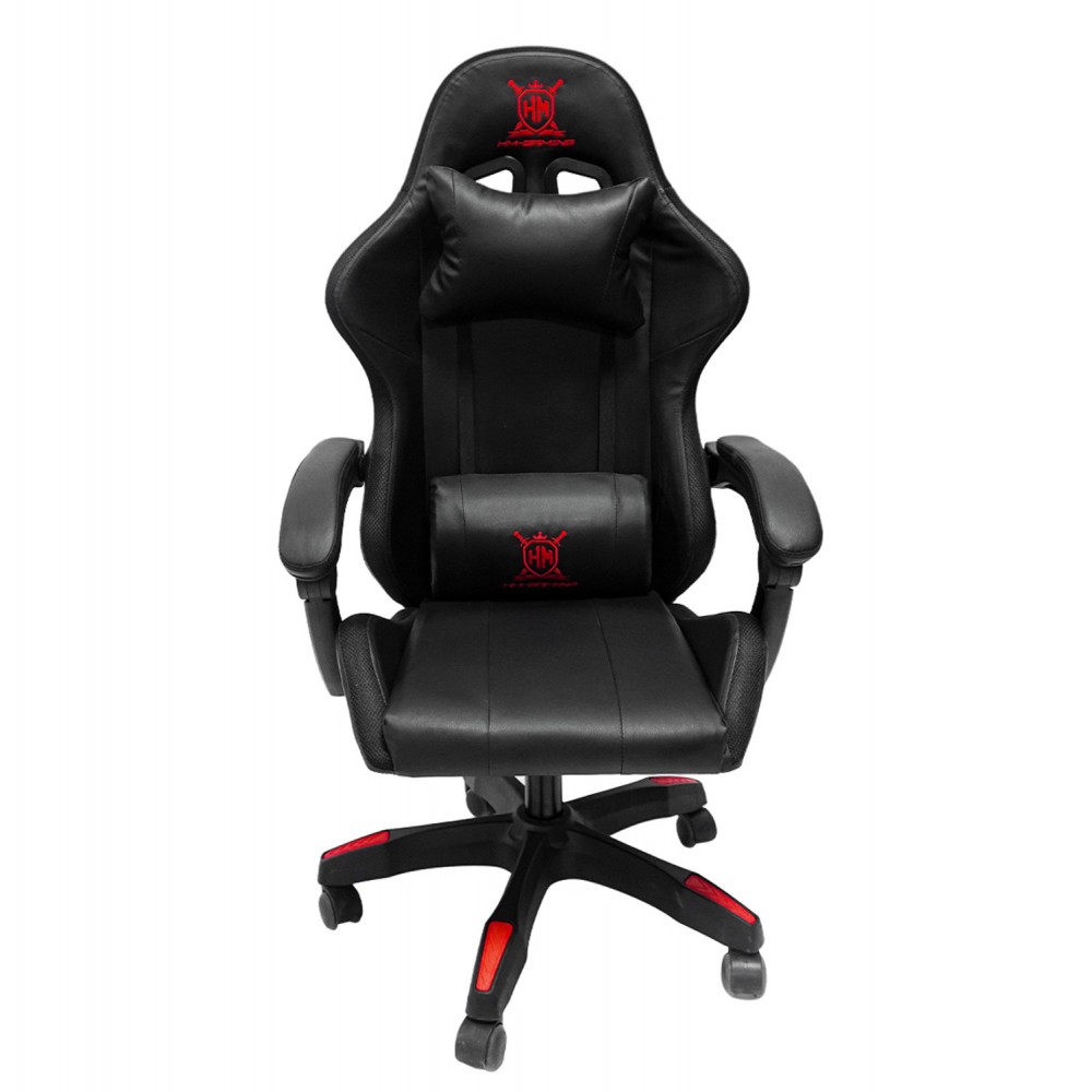 ΠΟΛΥΘΡΟΝΑ GAMING DARREN HM1203.01 ΜΑΥΡΟ-ΚΟΚΚΙΝΟ PVC & NYLON 58.5x100x120Υεκ.
