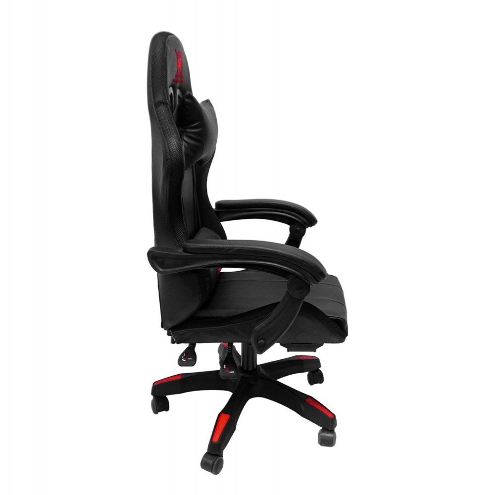 ΠΟΛΥΘΡΟΝΑ GAMING DARREN HM1203.01 ΜΑΥΡΟ-ΚΟΚΚΙΝΟ PVC & NYLON 58.5x100x120Υεκ.