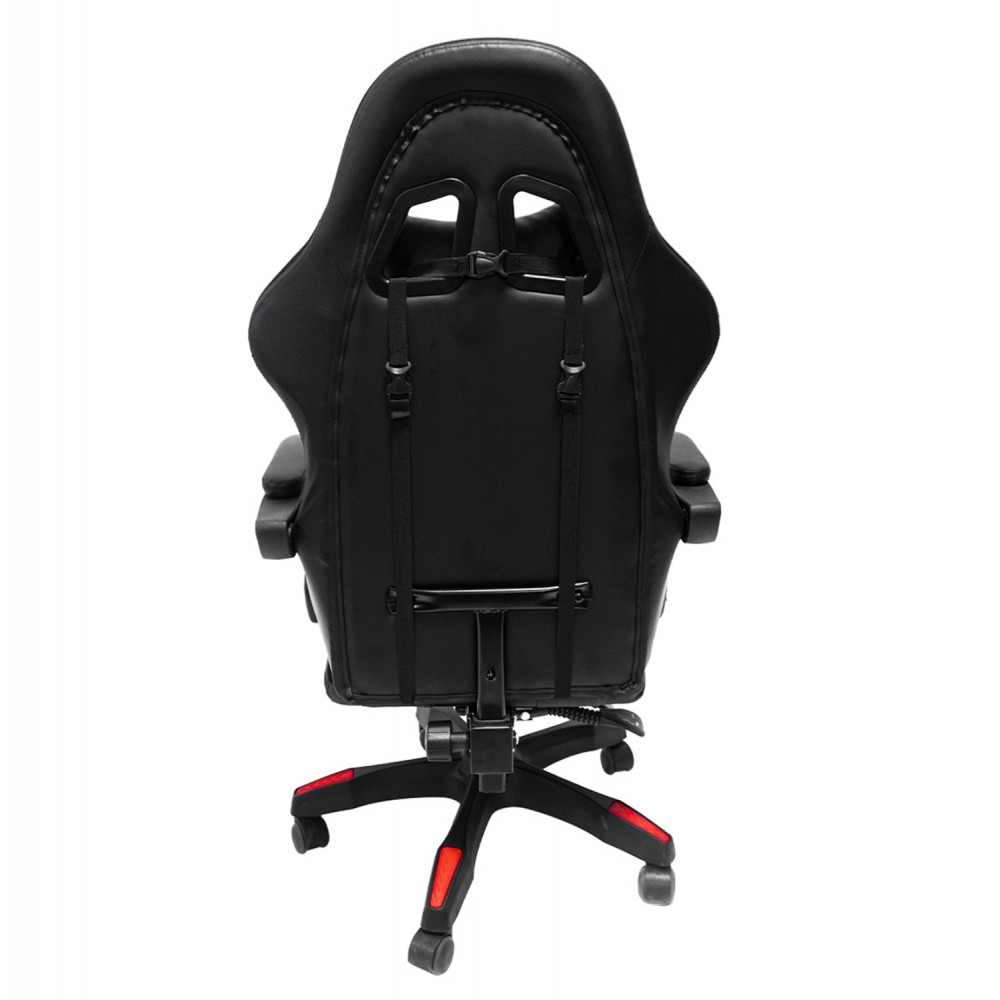 ΠΟΛΥΘΡΟΝΑ GAMING DARREN HM1203.01 ΜΑΥΡΟ-ΚΟΚΚΙΝΟ PVC & NYLON 58.5x100x120Υεκ.