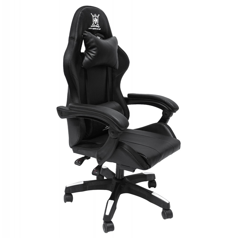 ΠΟΛΥΘΡΟΝΑ GAMING DARREN HM1203.10 ΜΑΥΡΟ-ΓΚΡΙ PVC & NYLON 60x60x120Υεκ.