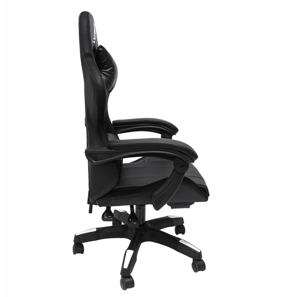 ΠΟΛΥΘΡΟΝΑ GAMING DARREN HM1203.10 ΜΑΥΡΟ-ΓΚΡΙ PVC & NYLON 60x60x120Υεκ.