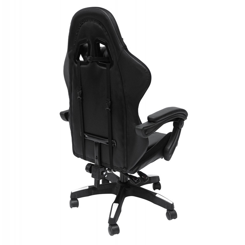 ΠΟΛΥΘΡΟΝΑ GAMING DARREN HM1203.10 ΜΑΥΡΟ-ΓΚΡΙ PVC & NYLON 60x60x120Υεκ.