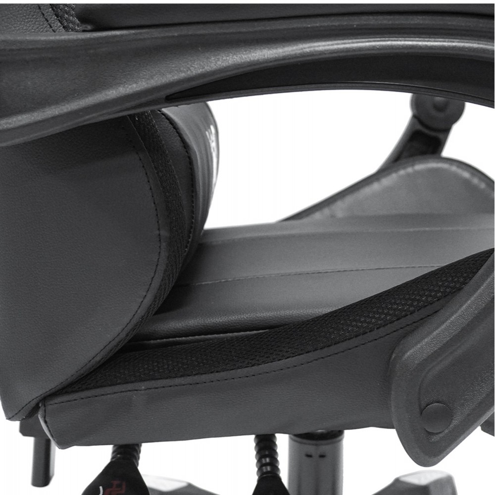 ΠΟΛΥΘΡΟΝΑ GAMING DARREN HM1203.10 ΜΑΥΡΟ-ΓΚΡΙ PVC & NYLON 60x60x120Υεκ.