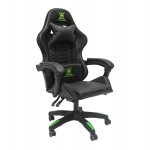 ΠΟΛΥΘΡΟΝΑ GAMING LOOT HM1204 ΜΑΥΡΟ-ΠΡΑΣΙΝΟ PVC & NYLON 60x60x120Υεκ.