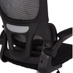 ΚΑΡΕΚΛΑ ΓΡΑΦΕΙΟΥ BASTON HM18236.01 ΜΑΥΡΟ MESH & PP ΣΚΕΛΕΤΟΣ 64x60x117-127Υεκ.