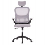 ΚΑΡΕΚΛΑ ΓΡΑΦΕΙΟΥ BASTON HM18236.02 ΓΚΡΙ MESH & ΜΑΥΡΟ PP ΣΚΕΛΕΤΟΣ 64x60x127Υεκ.