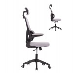 ΚΑΡΕΚΛΑ ΓΡΑΦΕΙΟΥ BASTON HM18236.02 ΓΚΡΙ MESH & ΜΑΥΡΟ PP ΣΚΕΛΕΤΟΣ 64x60x127Υεκ.