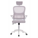 ΚΑΡΕΚΛΑ ΓΡΑΦΕΙΟΥ BASTON HM18236.03 ΓΚΡΙ MESH & ΛΕΥΚΟΣ PP ΣΚΕΛΕΤΟΣ 64x60x127Υεκ.