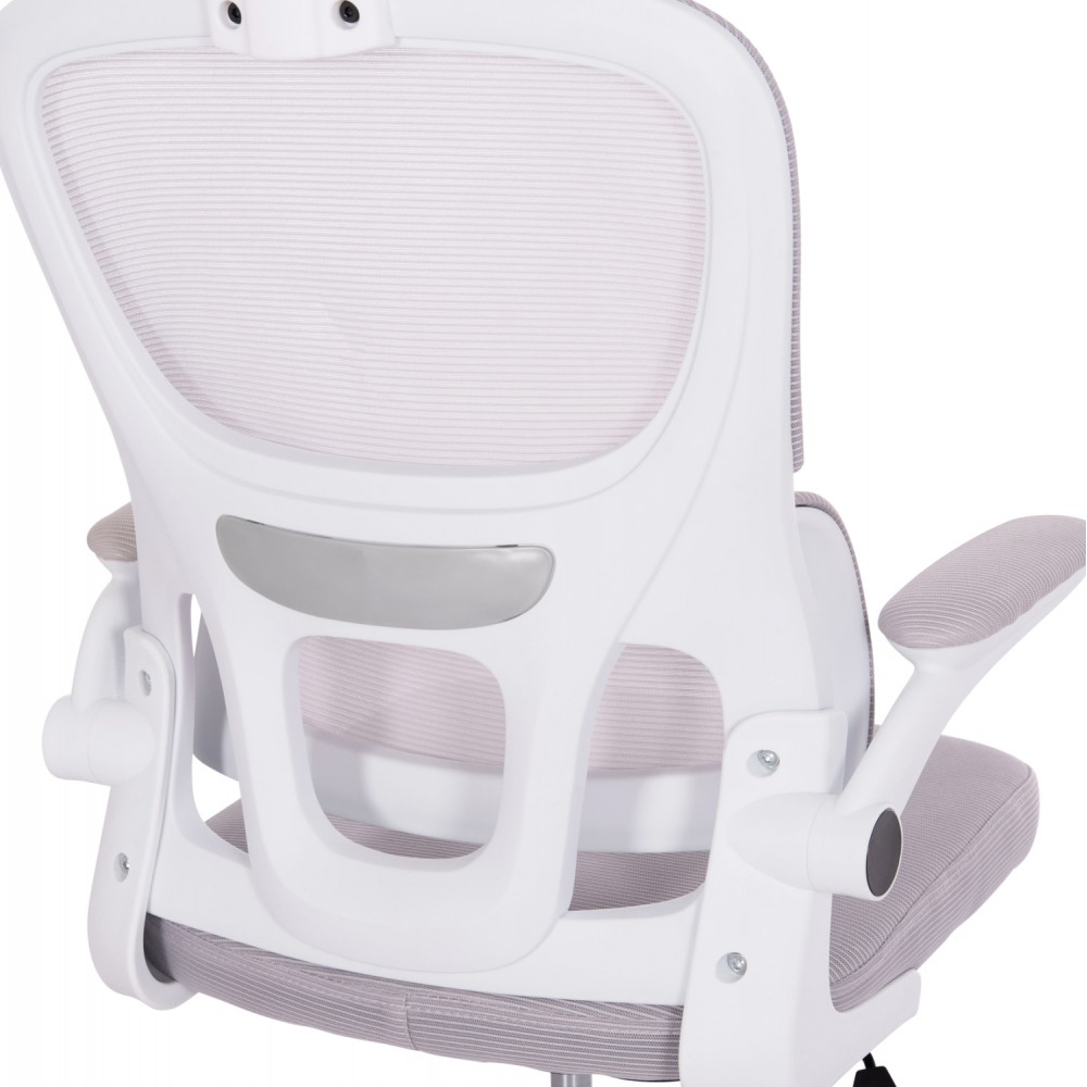 ΚΑΡΕΚΛΑ ΓΡΑΦΕΙΟΥ BASTON HM18236.03 ΓΚΡΙ MESH & ΛΕΥΚΟΣ PP ΣΚΕΛΕΤΟΣ 64x60x127Υεκ.
