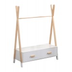 ΚΡΕΜΑΣΤΡΑ ΜΕ ΣΥΡΤΑΡΙΑ ΠΑΙΔΙΚH PASCHAL HM2491.03 ΜΕΛΑΜΙΝΗ-ΞΥΛΟ ΠΕΥΚΟΥ 80x40x130Υεκ