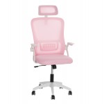 ΚΑΡΕΚΛΑ ΓΡΑΦΕΙΟΥ BLAZER HM1205.04 ΡΟΖ MESH-ΛΕΥΚΟΣ ΣΚΕΛΕΤΟΣ 60x58x110-130Υεκ.