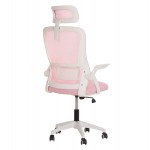 ΚΑΡΕΚΛΑ ΓΡΑΦΕΙΟΥ BLAZER HM1205.04 ΡΟΖ MESH-ΛΕΥΚΟΣ ΣΚΕΛΕΤΟΣ 60x58x110-130Υεκ.