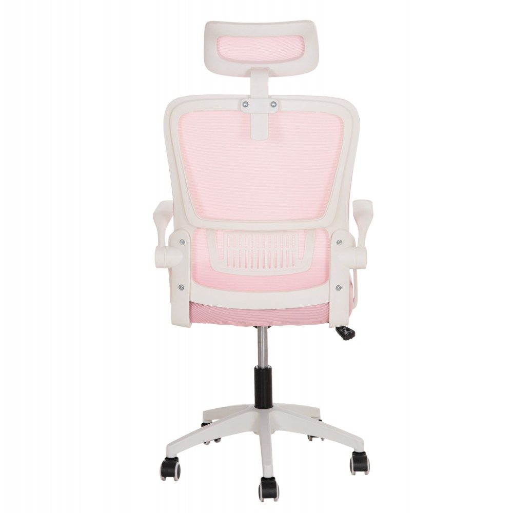 ΚΑΡΕΚΛΑ ΓΡΑΦΕΙΟΥ BLAZER HM1205.04 ΡΟΖ MESH-ΛΕΥΚΟΣ ΣΚΕΛΕΤΟΣ 60x58x110-130Υεκ.