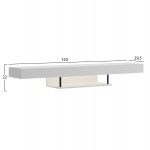 ΕΠΙΠΛΟ ΤΗΛΕΟΡΑΣΗΣ ΤΟΙΧΟΥ ME LED SAVOR HM18381.02 ΜΕΛΑΜΙΝΗ ΛΕΥΚΗ 150x29,5x22Υεκ