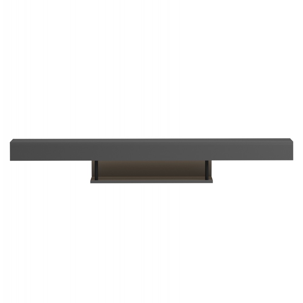 ΕΠΙΠΛΟ ΤΗΛΕΟΡΑΣΗΣ ΤΟΙΧΟΥ ME LED SAVOR HM18381.05 ΜΕΛΑΜΙΝΗ ΣΕ ΓΚΡΙ 150x29,5x22Υεκ