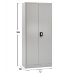 ΝΤΟΥΛΑΠΑ 2ΦΥΛΛΗ ΜΕΤΑΛΛΙΚΗ HRONDA HM5749.21 ME ΧΩΡΙΣΜΑ & ΚΛΕΙΔΑΡΙΑ 70x40x170Υεκ.