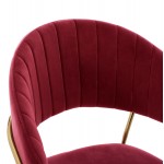 ΣΚΑΜΠΟ ΜΕΣ.ΥΨΟΥΣ THEODORE HM8734.06 ΒΕΛΟΥΔΟ ΚΟΚΚΙΝΟ--ΕΠΙΧΡΥΣΟΣ ΣΚΕΛΕΤΟΣ 60x55x100Yεκ