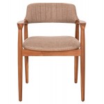 ΠΟΛΥΘΡΟΝΑ JAMES HM18259 TEAK WOOD ΜΕ ΣΑΜΠΑΝΙ ΥΦΑΣΜΑ 57x52x76Υεκ.