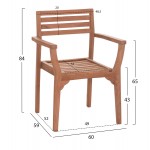 ΠΟΛΥΘΡΟΝΑ ΕΞΩΤ.ΧΩΡΟΥ ERMIONI HM18129 ΞΥΛΟ TEAK--ΦΥΣΙΚΟ ΧΡΩΜΑ 60x59x84Υεκ.