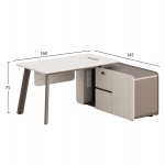 ΓΡΑΦΕΙΟ ΔΕΞΙΑ ΓΩΝΙΑ NEWLINE HM18272R ΜΕΛΑΜΙΝΗ ΕΚΡΟΥ-ΑΝΟΙΧΤΟ ΚΑΦΕ 160x145x75Υεκ