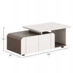 ΝΤΟΥΛΑΠΙ ΓΡΑΦΕΙΟΥ ΣΕΙΡΑ NEWLINE HM18285 ΜΕΛΑΜΙΝΗ ΣΕ ΚΡΕΜ-ΑΝΟΙΧΤΟ ΚΑΦΕ 120x60x42Υεκ