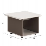 ΒΟΗΘΗΤΙΚΟ ΤΡΑΠΕΖAKI ΣΕΙΡΑ NEWLINE HM18286 ΜΕΛΑΜΙΝΗ ΚΡΕΜ-ΑΝΟΙΧΤΟ ΚΑΦΕ 60x60x42Υεκ