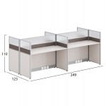 ΣΤΑΘΜΟΣ ΕΡΓΑΣΙΑΣ 4 ΘΕΣΕΩΝ ΣΕΙΡΑ NEWLINE HM18288 ΜΕΛΑΜΙΝΗ ΚΡΕΜ 249x123x110Υεκ