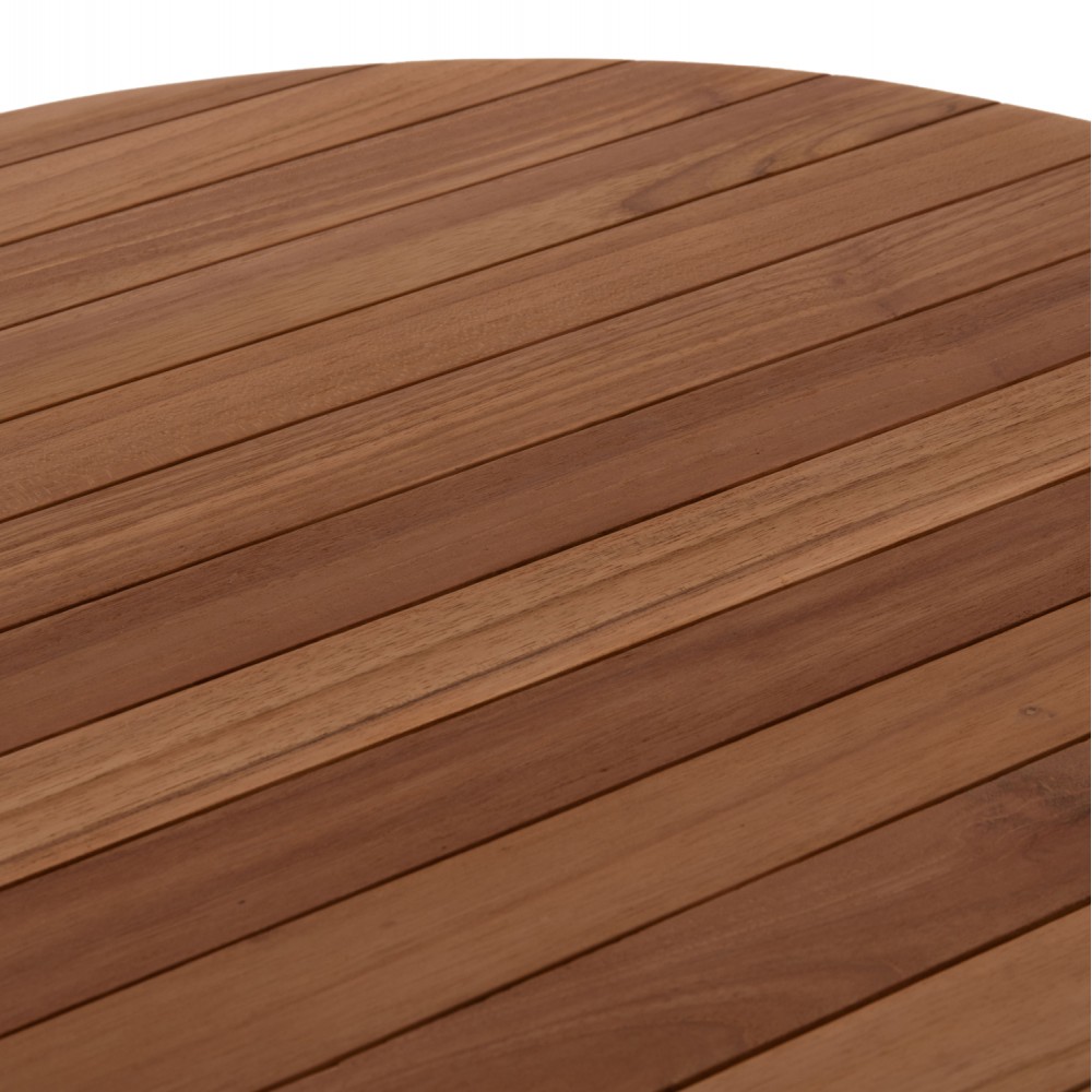 TΡΑΠΕΖΙ ΤΡΑΠΕΖΑΡΙΑΣ ΣΤΡΟΓΓΥΛΟ DANTE HM6379 ΞΥΛΟ TEAK Φ80x75Υεκ.