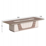 ΓΡΑΦΕΙΟ ΣΥΝΕΔΡΙΑΣΕΩΝ SUPERON HM2145 ΜΕΛΑΜΙΝΗ ΣΕ ΦΥΣΙΚΟ-ΜΠΕΖ 360x140x76Υεκ