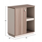 ΝΤΟΥΛΑΠΙ/ΒΙΒΛΙΟΘΗΚΗ ΣΕΙΡΑ SUPERON HM2143 ΜΕΛΑΜΙΝΗ ΜΠΕΖ & ΦΥΣΙΚΟ 80x40x90Υεκ.