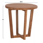 ΤΡΑΠΕΖΙ ΜΕΣΗΣ ΣΤΡΟΓΓΥΛΟ KOLIN HM6650 ΞΥΛΟ TEAK ΦΥΣΙΚΟ Φ65x65Υεκ.