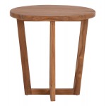 ΤΡΑΠΕΖΙ ΜΕΣΗΣ ΣΤΡΟΓΓΥΛΟ KOLIN HM6650 ΞΥΛΟ TEAK ΦΥΣΙΚΟ Φ65x65Υεκ.