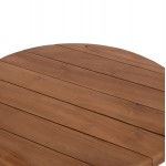 ΤΡΑΠΕΖΙ ΜΕΣΗΣ ΣΤΡΟΓΓΥΛΟ KOLIN HM6650 ΞΥΛΟ TEAK ΦΥΣΙΚΟ Φ65x65Υεκ.