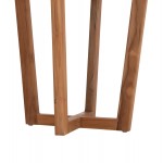 ΤΡΑΠΕΖΙ ΜΕΣΗΣ ΣΤΡΟΓΓΥΛΟ KOLIN HM6650 ΞΥΛΟ TEAK ΦΥΣΙΚΟ Φ65x65Υεκ.