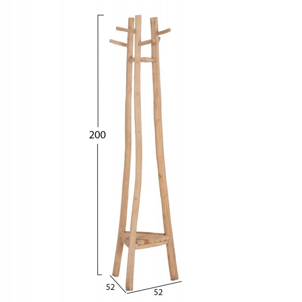 ΚΑΛΟΓΕΡΟΣ ΜΕ 3 ΚΟΛΩΝΕΣ TRIDEM HM4881 ΞΥΛΟ TEAK ΣΕ ΦΥΣΙΚΟ 52x52x200Υεκ.