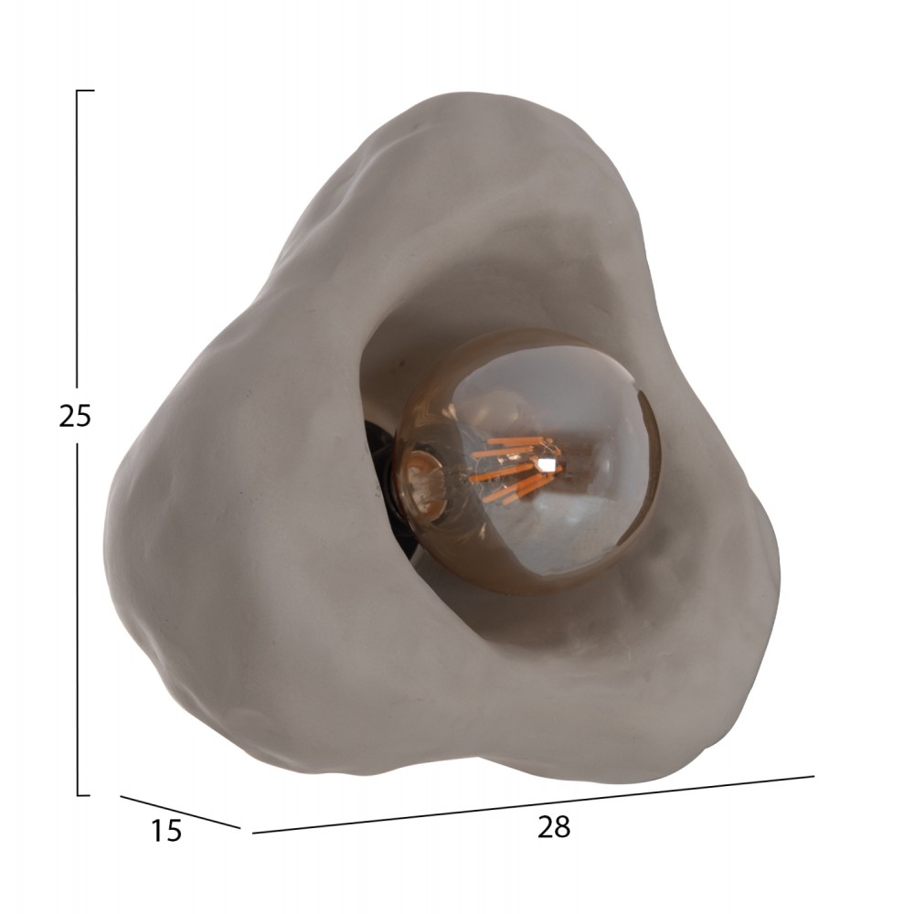 ΕΠΙΤΟΙΧΙΟ ΦΩΤΙΣΤΙΚΟ LUXON HM4701.03S FIBER CEMENT ΣΕ ΓΚΡΙ 28x15x25Υεκ.