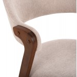 ΚΑΡΕΚΛΑ RIDER HM9734.02 RUBBERWOOD ΣΕ ΚΑΡΥΔΙ-ΥΦΑΣΜΑ ΕΚΡΟΥ 59x59x83Yεκ.