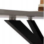 ΤΡΑΠΕΖΙ ΤΡΑΠΕΖΑΡΙΑΣ ΑΠΟ SINTERED STONE ΓΚΡΙ ΜΕΤΑΛΛΙΚΑ ΠΟΔΙΑ 160x90x75Υεκ.HM9308.03