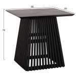 ΤΡΑΠΕΖΙ ΤΡΑΠΕΖΑΡΙΑΣ ΤΕΤΡΑΓΩΝΟ FRANTZ HM9458.02 MINDI ΞΥΛΟ ΜΑΥΡΟ 80x80x78Yεκ.