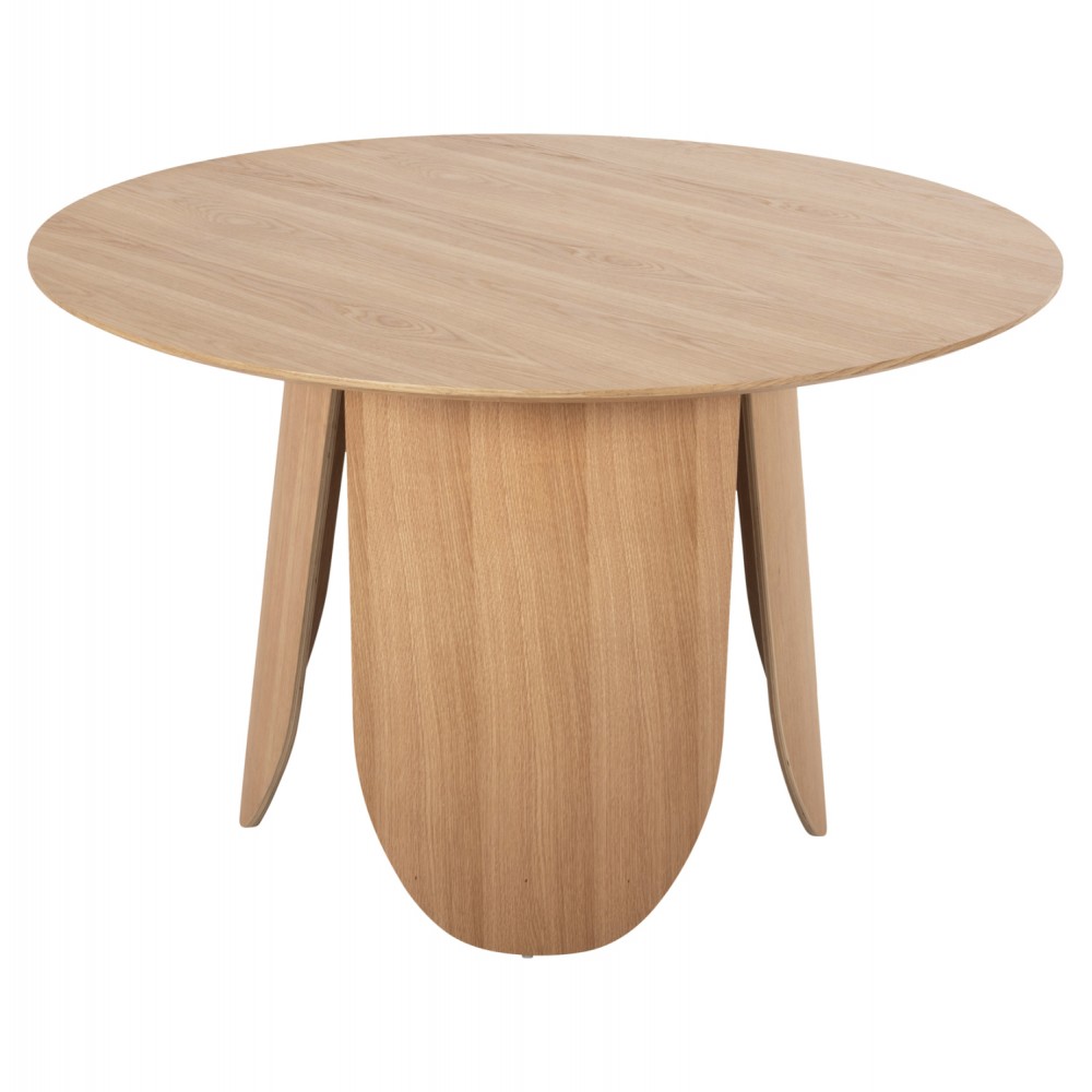 ΤΡΑΠΕΖΙ ΣΤΡΟΓΓΥΛΟ DENTY HM9612.01 MDF ΜΕ ΚΑΠΛΑΜΑ ΔΡΥΟΣ-ΧΡΩΜΑ ΔΡΥΟΣ Φ120x75Υεκ.