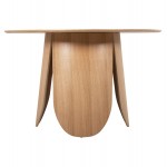 ΤΡΑΠΕΖΙ ΣΤΡΟΓΓΥΛΟ DENTY HM9612.01 MDF ΜΕ ΚΑΠΛΑΜΑ ΔΡΥΟΣ-ΧΡΩΜΑ ΔΡΥΟΣ Φ120x75Υεκ.