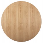 ΤΡΑΠΕΖΙ ΣΤΡΟΓΓΥΛΟ DENTY HM9612.01 MDF ΜΕ ΚΑΠΛΑΜΑ ΔΡΥΟΣ-ΧΡΩΜΑ ΔΡΥΟΣ Φ120x75Υεκ.