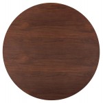 ΤΡΑΠΕΖΙ ΣΤΡΟΓΓΥΛΟ DENTY HM9612.02 MDF ΜΕ ΚΑΠΛΑΜΑ ΔΡΥΟΣ-ΧΡΩΜΑ ΚΑΡΥΔΙ Φ120x75Υεκ.