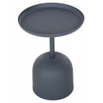 ΤΡΑΠΕΖΙ ΒΟΗΘΗΤΙΚΟ ΣΤΡΟΓΓΥΛΟ DELBEL HM4261.05 ΜΕΤΑΛΛΟ ΜΠΛΕ ΣΚΟΥΡΟ Φ39,5x53,5Υ εκ.