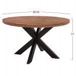 ΤΡΑΠΕΖΙ ΣΤΡΟΓΓΥΛΟ MONTANA SUPERIOR HM9903 4εκ.ΠΑΧΟΣ ΜΑΣΙΦ ΞΥΛΟ ΑΚΑΚΙΑΣ Φ120Χ77Υεκ