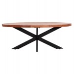 ΤΡΑΠΕΖΙ ΣΑΛΟΝΙΟΥ ΟΒΑΛ MONTANA SUPERIOR HM9906 ΞΥΛΟ ΑΚΑΚΙΑΣ-ΜΕΤΑΛΛΟ 120x61x45Υεκ.